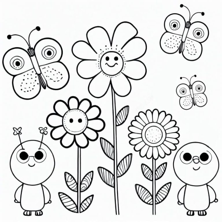 Tô màu Những Bông Hoa Cute