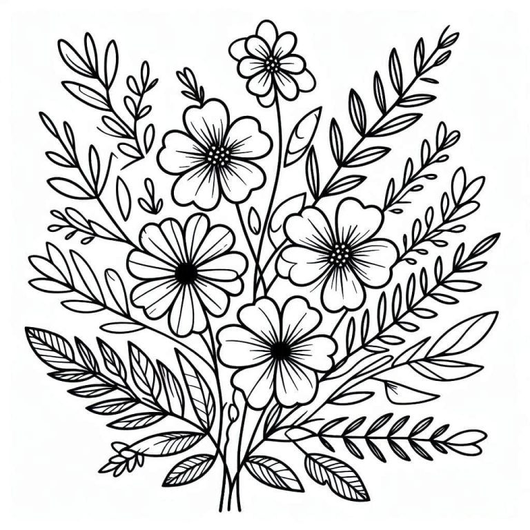 Tô màu Những Bông Hoa Tươi