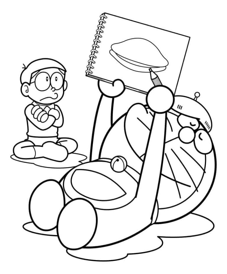 Tô màu Nobita Và Doraemon Vẽ