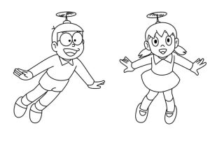 Tô màu Nobita Và Shizuka
