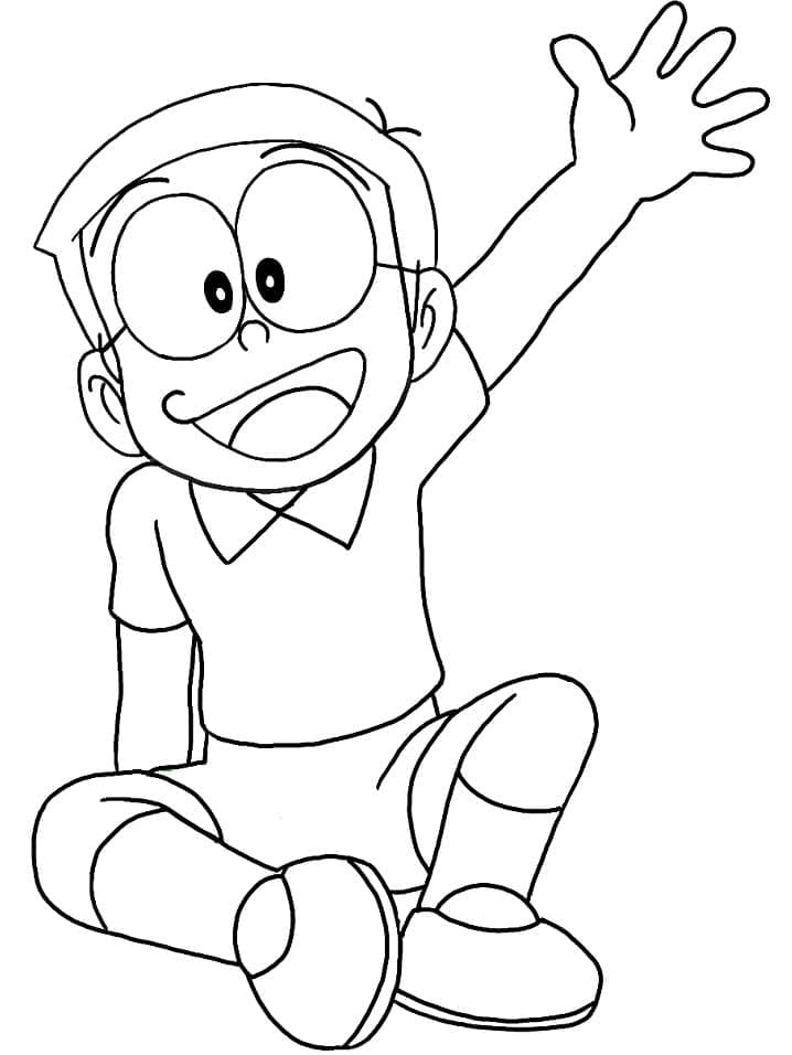 Tô màu Nobita Vui Vẻ