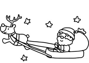 Tô màu Ông Già Noel Trên Xe Trượt Tuyết