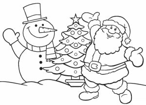 Tô màu Ông Già Noel Và Người Tuyết