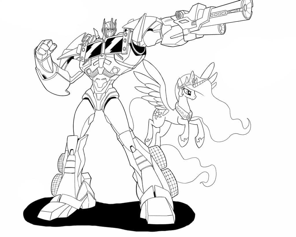 Tô màu Optimus Prime và Kỳ Lân