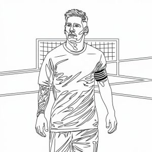 Tô màu Phác Họa Messi