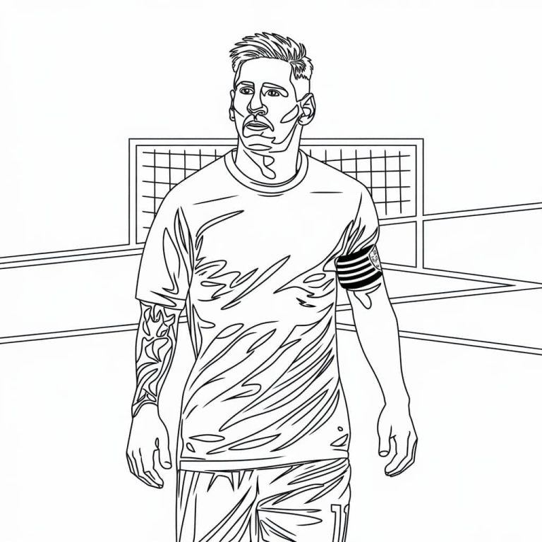 Tô màu Phác Họa Messi