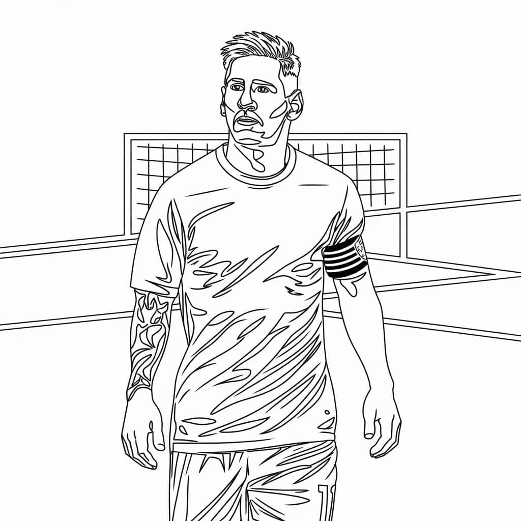 Tô màu Phác Họa Messi