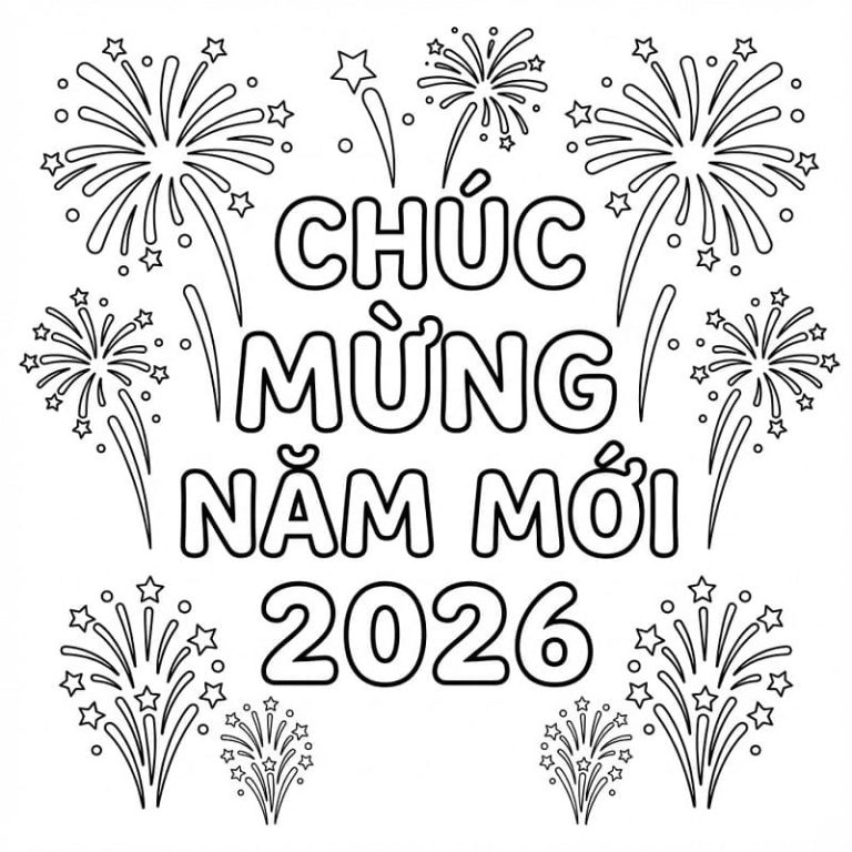 Tô màu Pháo Hoa Chúc Mừng Năm Mới 2026