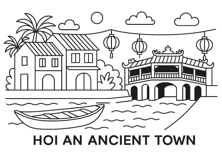 Tô màu Phố Cổ Hội An Đà Nẵng
