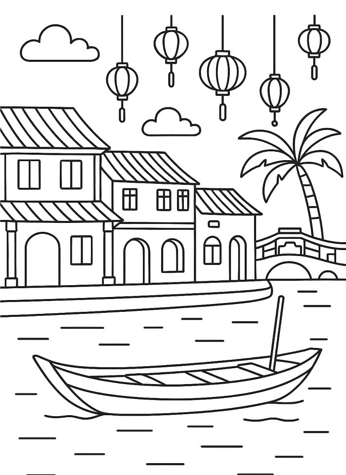 Tô màu Phố Cổ Hội An Rất Đẹp