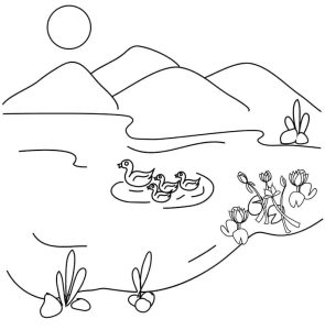 Tô màu Phong Cảnh Hồ