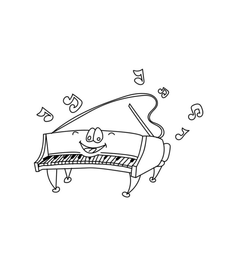 Tô màu Piano Và Nốt Nhạc