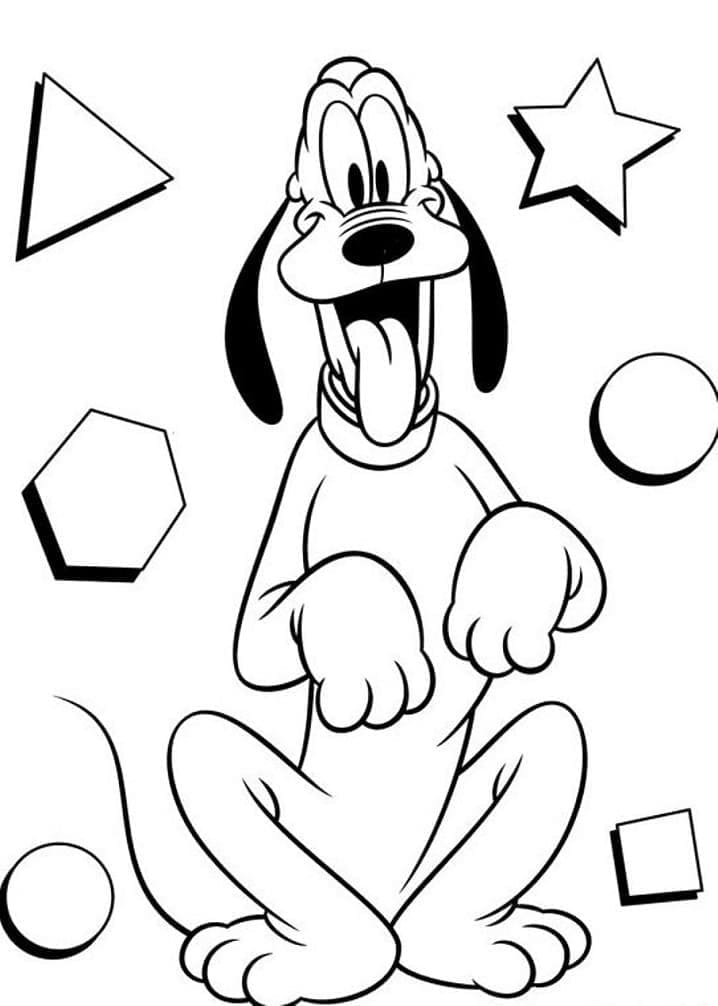 Tô màu Pluto Dễ Thương