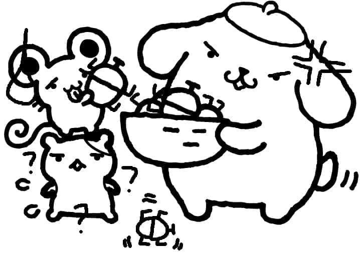 Tô màu Pompompurin Siêu Cute