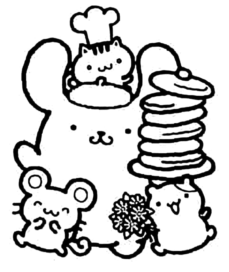 Tô màu Pompompurin Siêu Dễ Thương