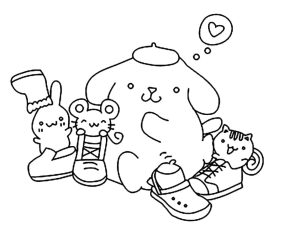 Tô màu Pompompurin trong Sanrio