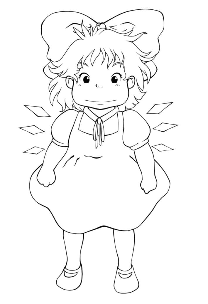 Tô màu Ponyo Đáng Yêu