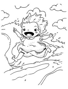Tô màu Ponyo Vui Nhộn