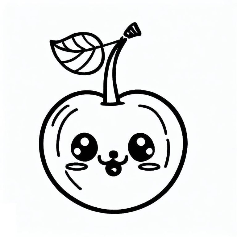 Tô màu Quả Cherry Cute Đáng Yêu