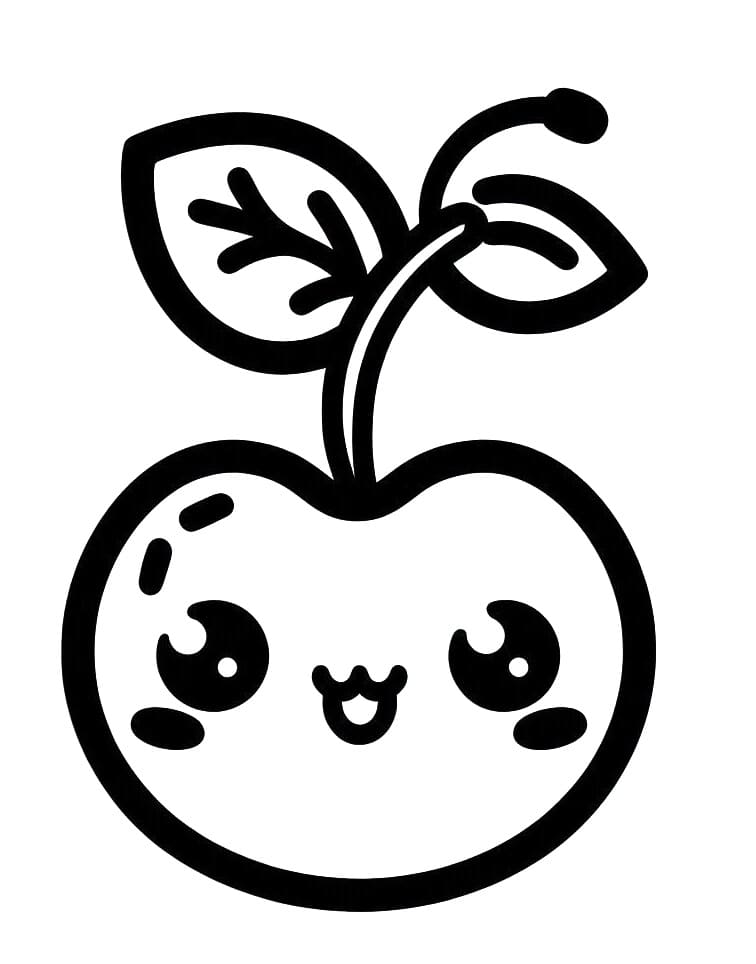 Tô màu Quả Cherry Cute