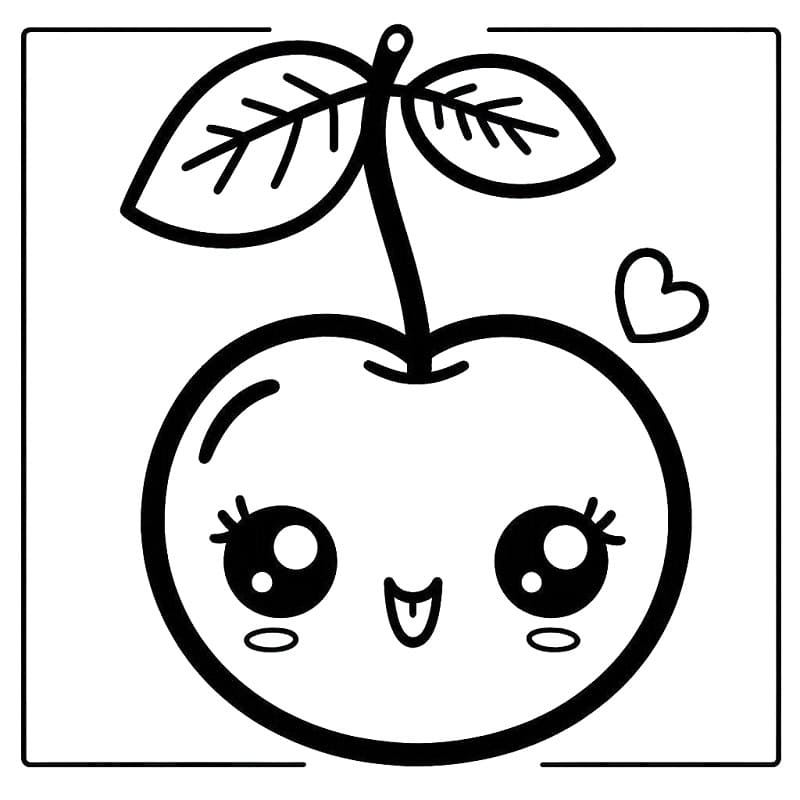 Tô màu Quả Cherry Dễ Thương