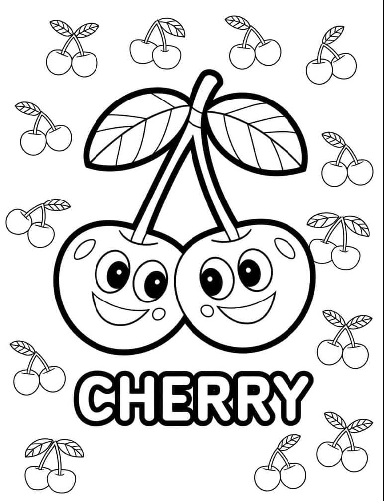 Tô màu Quả Cherry