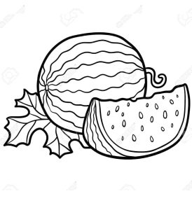 Tô màu Quả Dưa Hấu Tươi