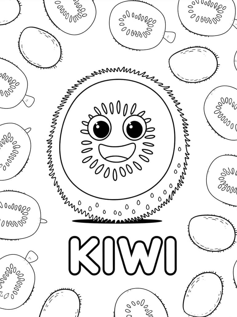 Tô màu Quả Kiwi