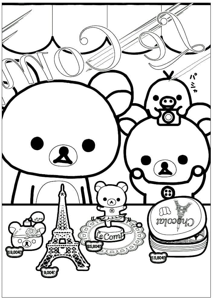 Tô màu Rilakkuma Vui Mừng