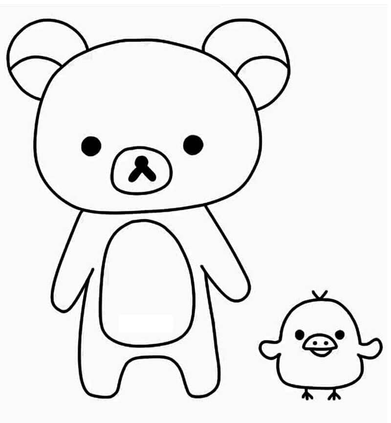Tô màu Rilakkuma và Kiiroitori
