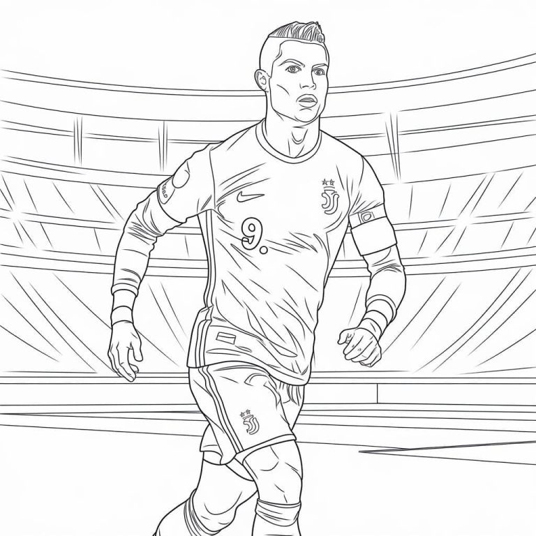 Tô màu Ronaldo Đang Chạy
