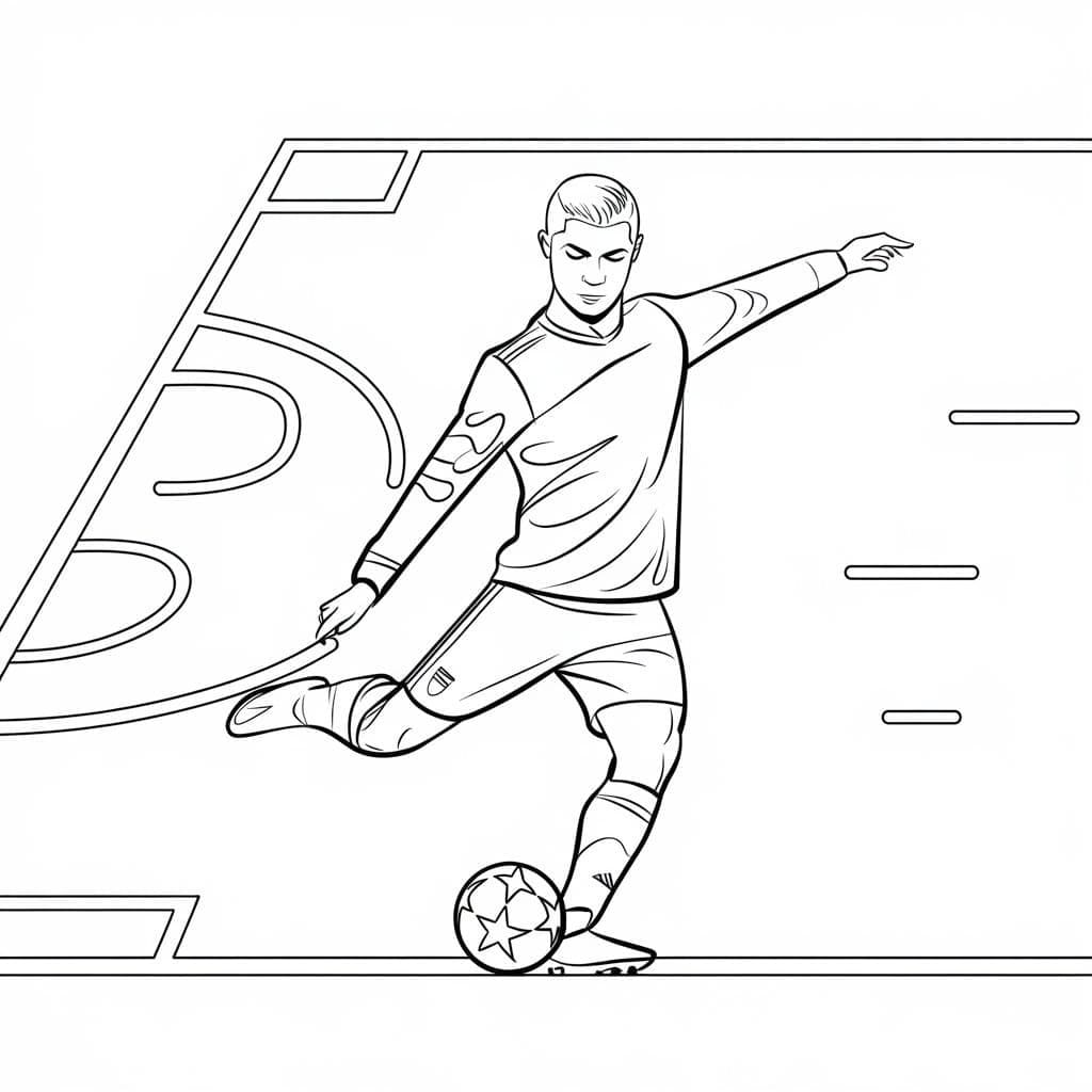Tô màu Ronaldo Sút Bóng