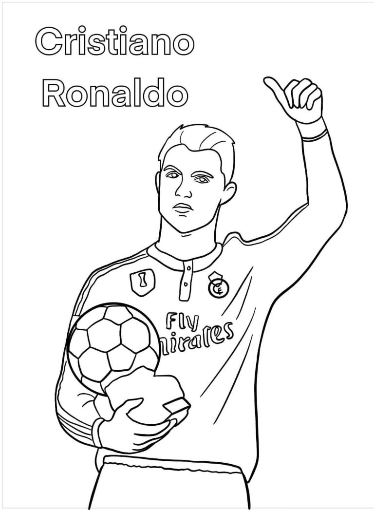 Tô màu Ronaldo Với Quả Bóng
