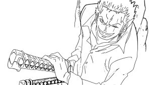 Tô màu Roronoa Zoro Đang Cười