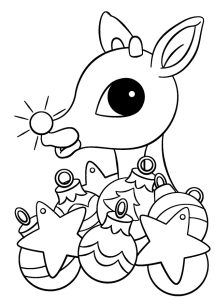 Tô màu Rudolph Mũi đỏ