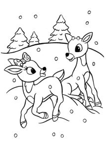 Tô màu Rudolph Với Bạn Bè