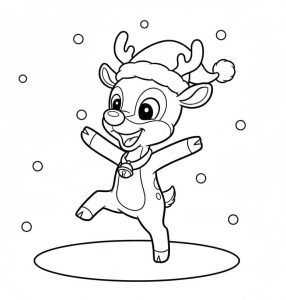 Tô màu Rudolph Vui Mừng
