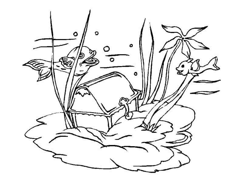 Tô màu Rương Kho Báu Dưới Đáy Biển