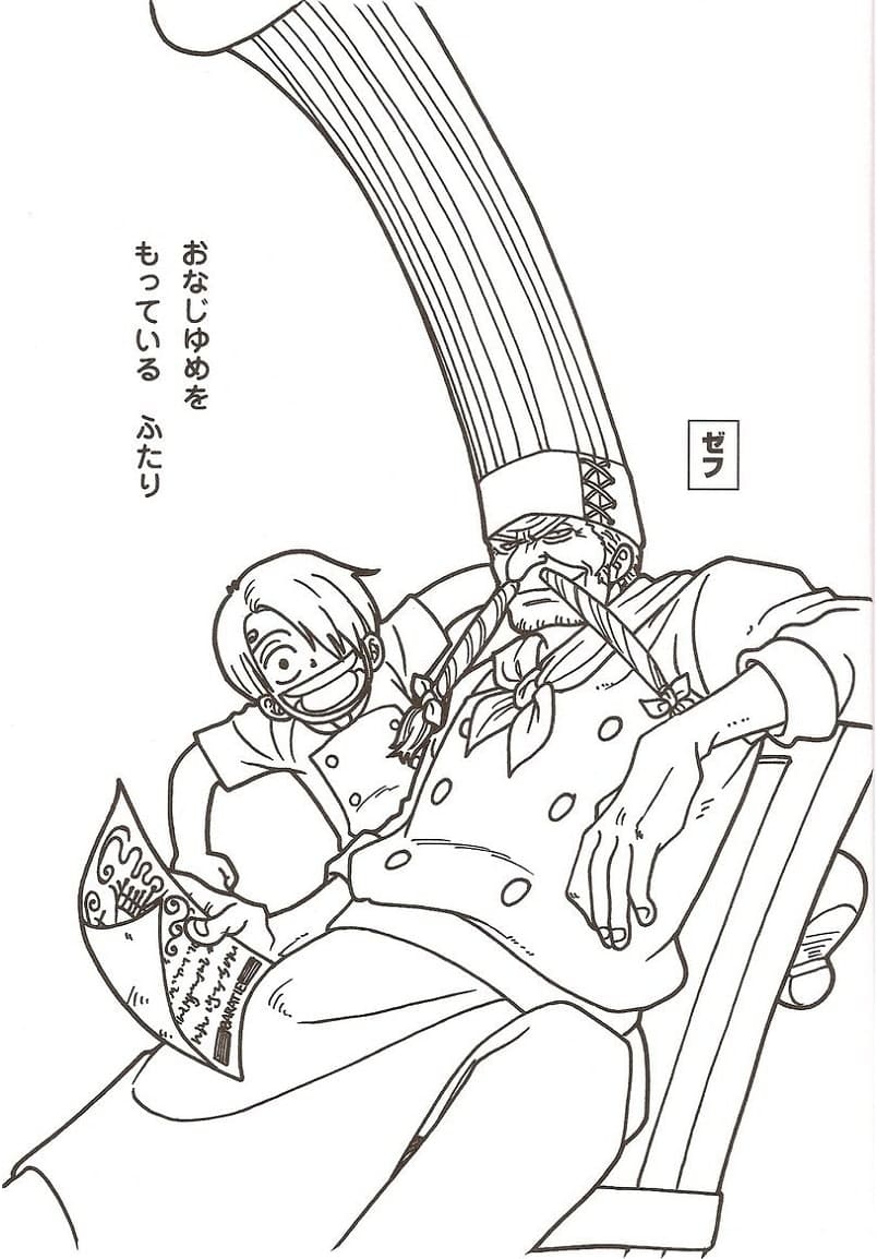 Tô màu Sanji Trong One Piece