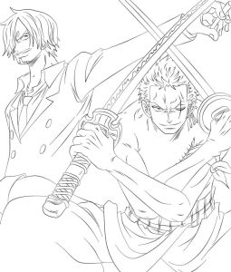Tô màu Sanji và Roronoa Zoro
