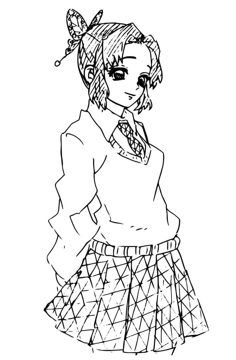 Tô màu Shinobu Kocho Đáng Yêu