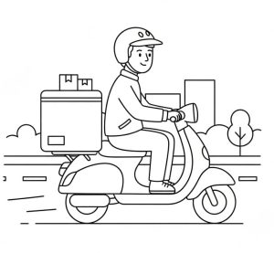 Tô màu Shipper Đơn Giản
