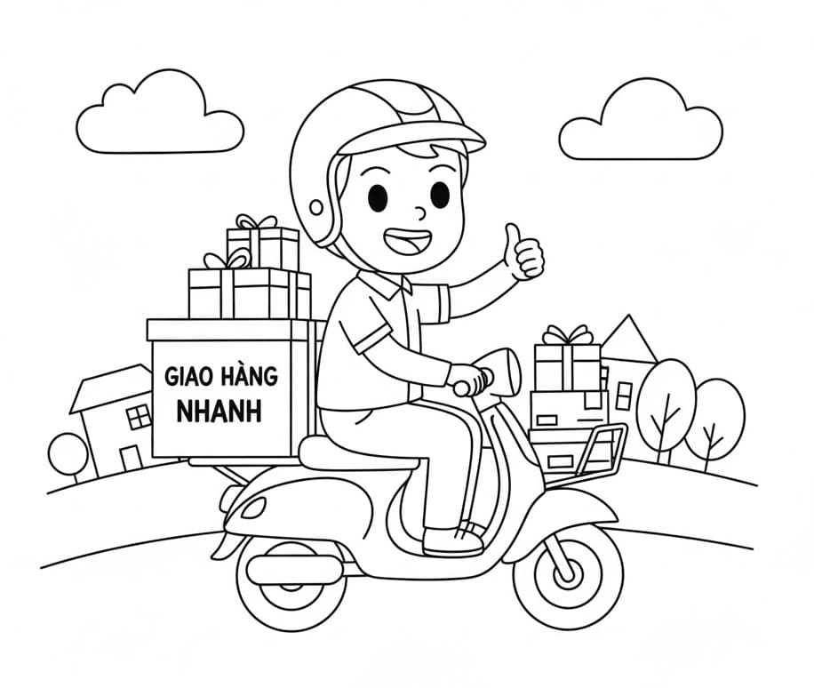 Tô màu Shipper Thân thiện