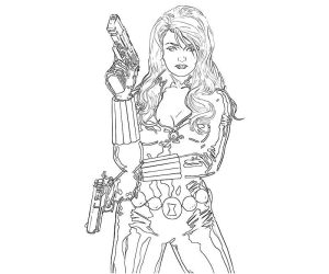 Tô màu Siêu Anh Hùng Marvel Black Widow