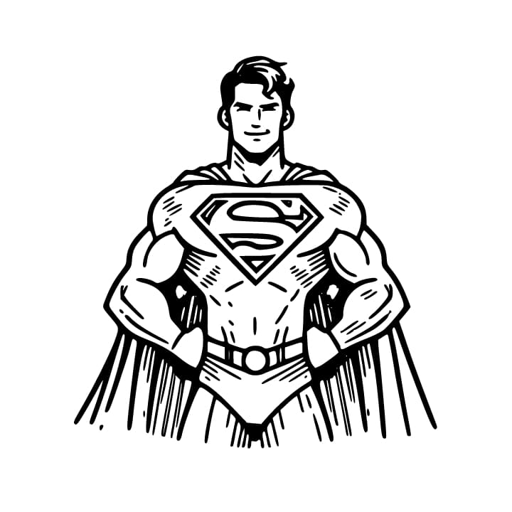Tô màu Siêu Nhân Superman Tự Tin