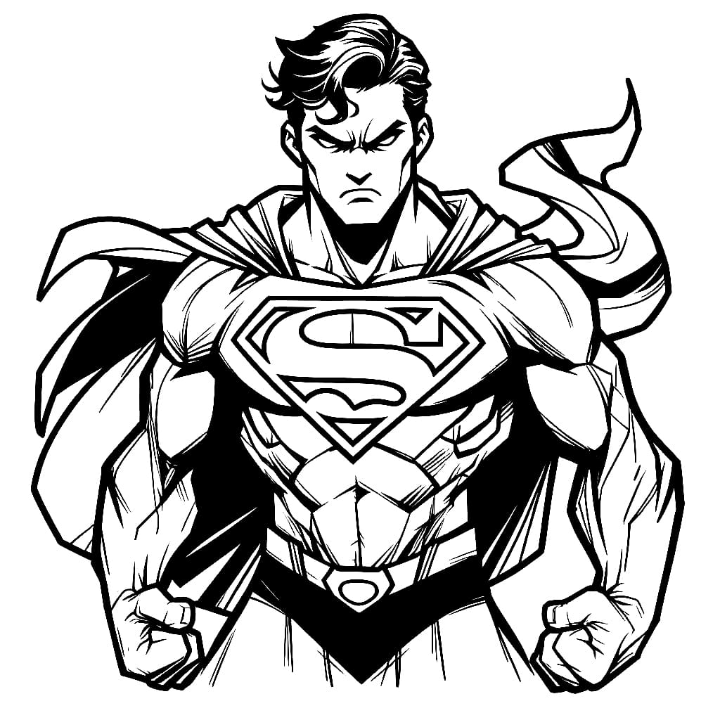 Tô màu Siêu Nhân Superman Tức Giận