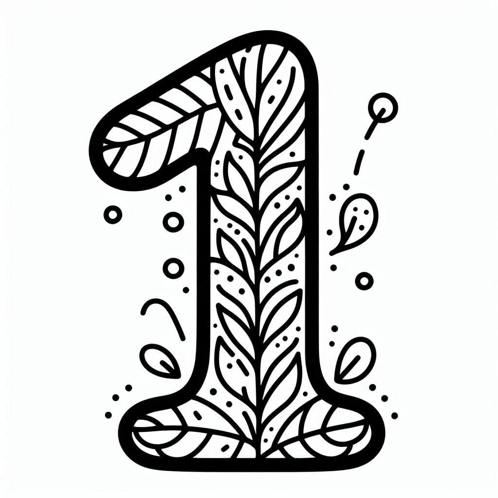 Tô màu Số 1 Nhiều Họa Tiết