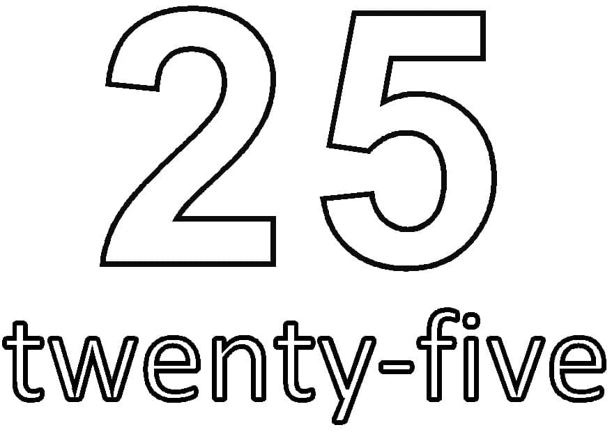 Tô màu Số 25