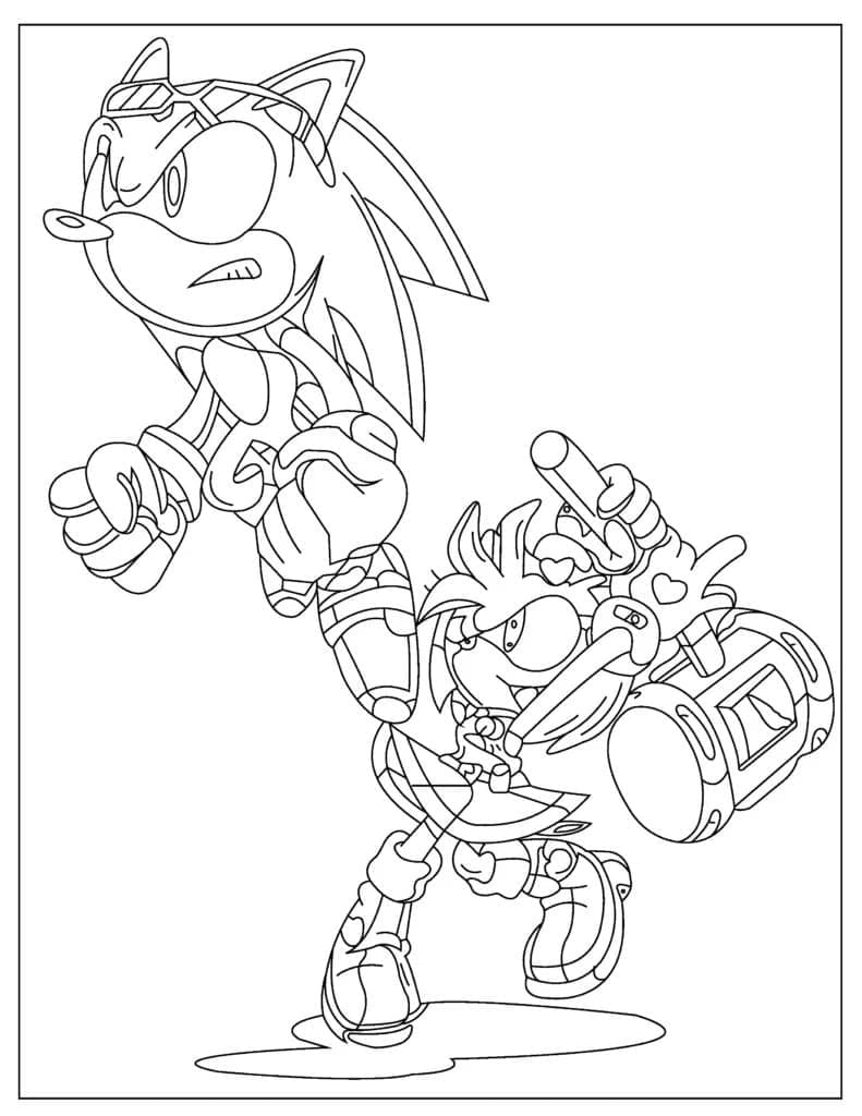 Tô màu Sonic Và Amy Rose