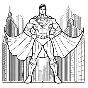 Tô màu Superman Và Thành Phố